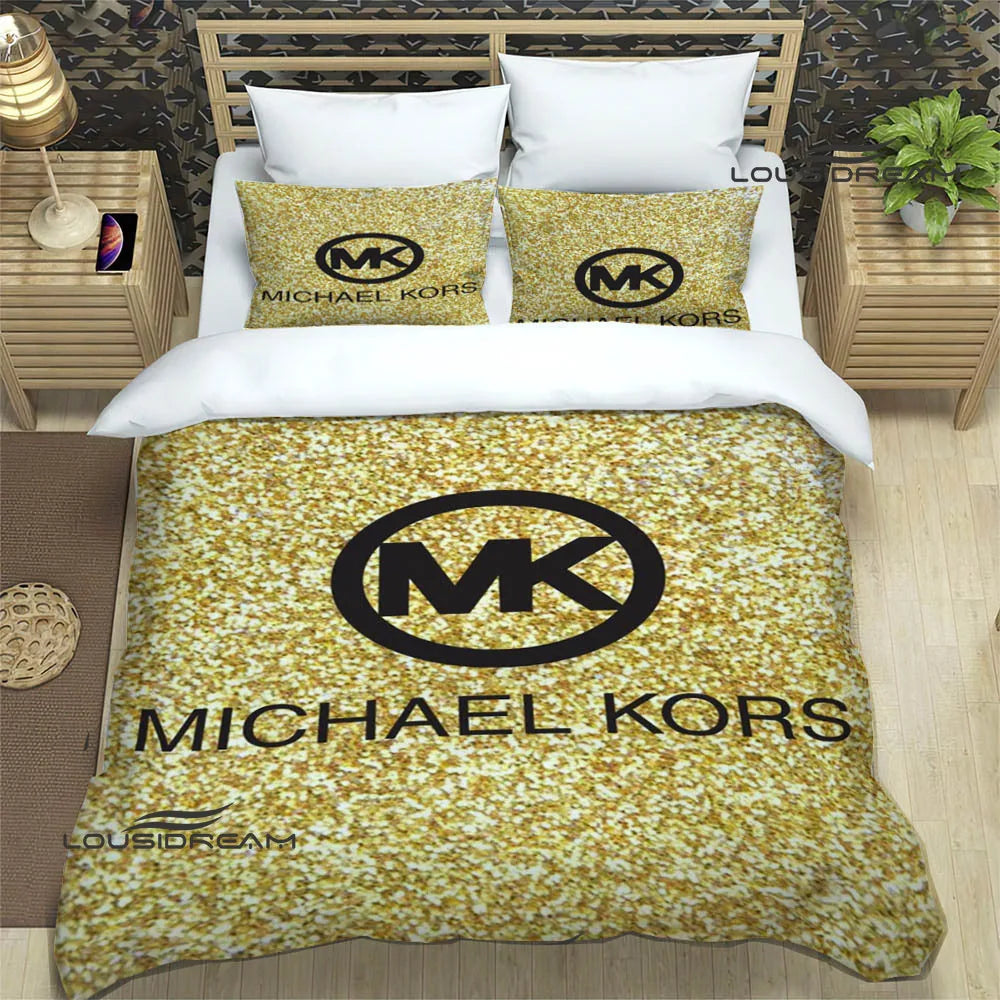 M-Michael-Kors logo printed Bedding Sets exquisite supplies set