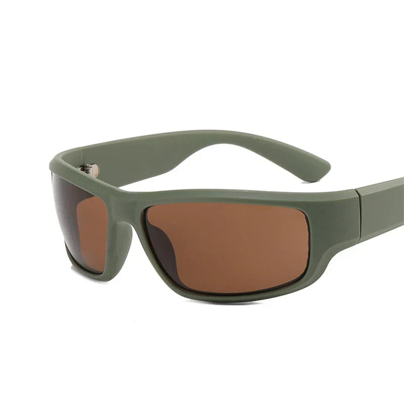 New Green Sport Sunglasses Men Women Retro Punk