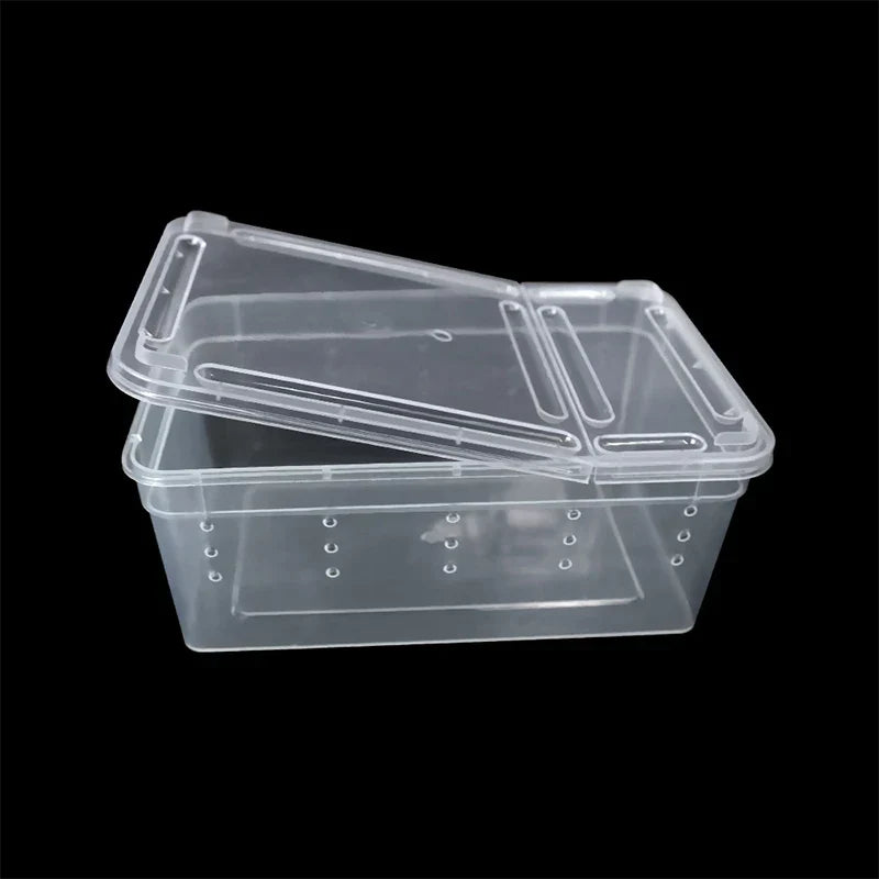 1pc Terrarium for Reptiles Spider Transparent Plastic Feeding