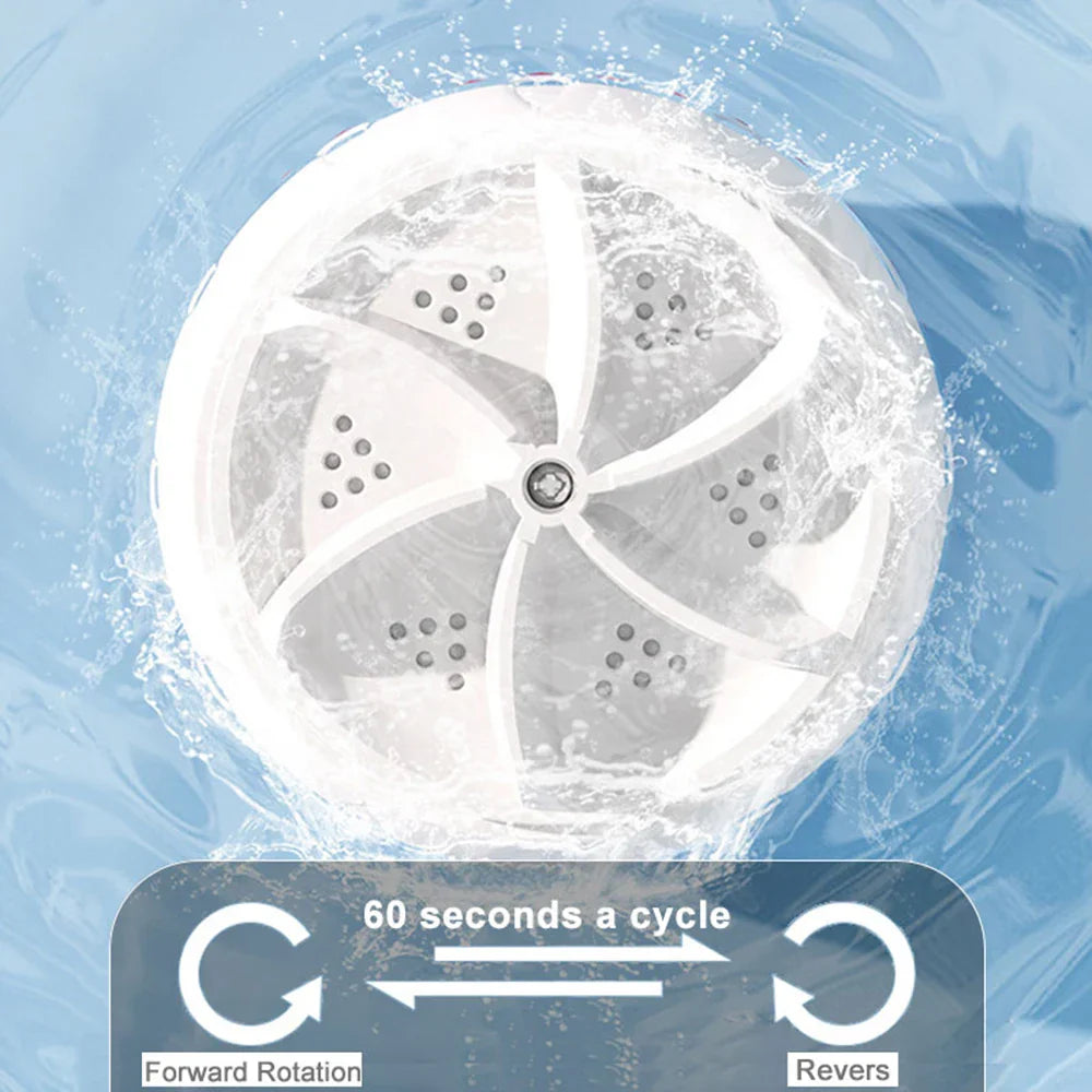 Portable Turbo Washing Machine Hight Power Mini Ultrasonic