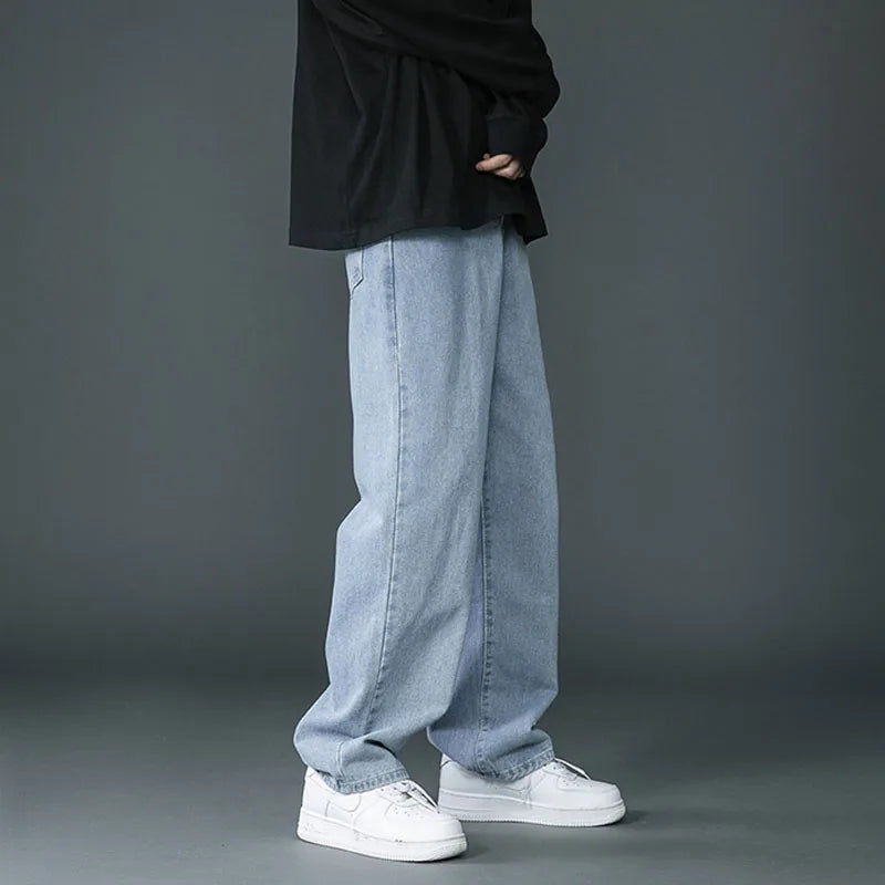 New Korean Fashion Men's Casual Long Jeans Classic