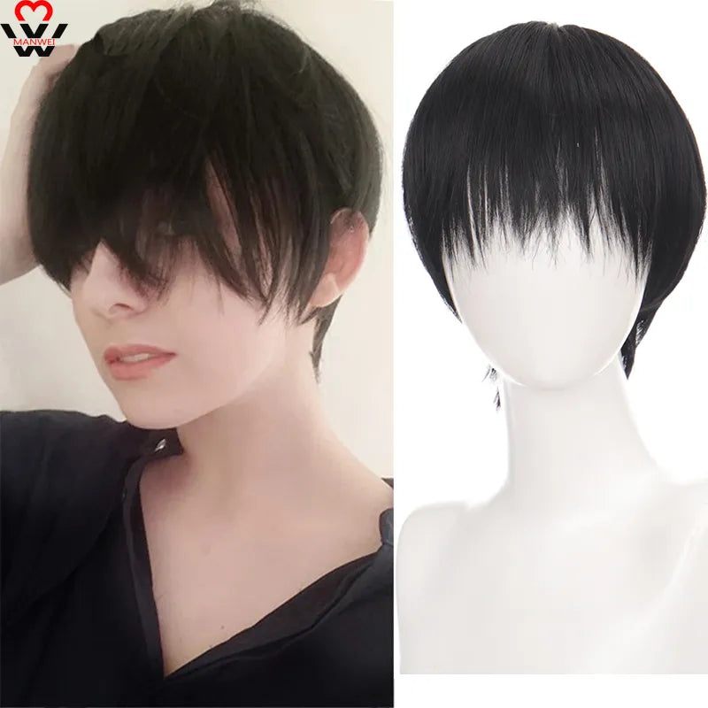 MANWEI Fashion Men Short Wig Light Yellow Blonde