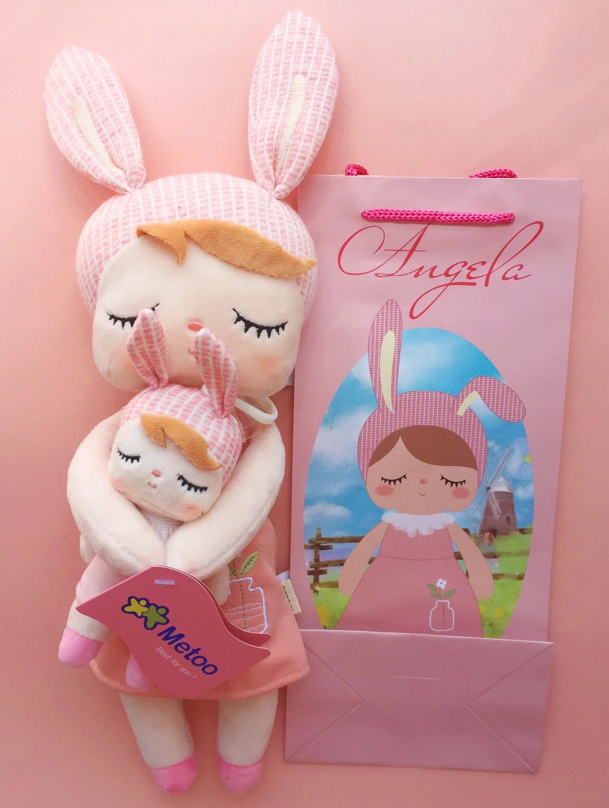 Metoo Doll Stuffed Toys Kawaii Mother and Kid