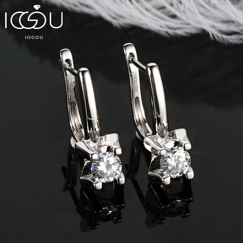 IOGOU Earrings 2023 Trend New Moissanite Dangle Huggie