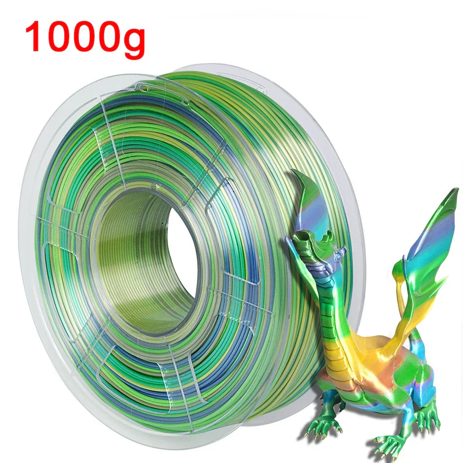 Silk Colorful 3D Printer Filament PLA Rainbow 3D