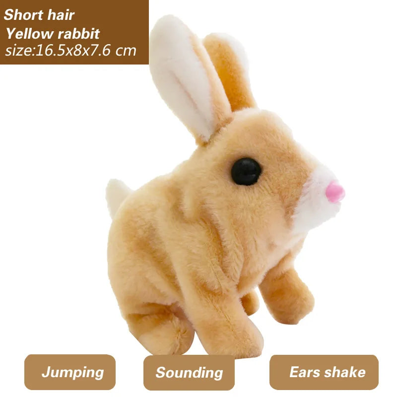 Electronic Plush Rabbit Toy Robot Bunny Walking Jumping