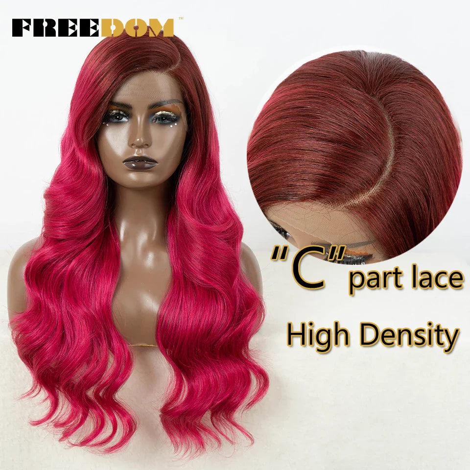 FREEDOM Synthetic Lace Front Wigs for Women C
