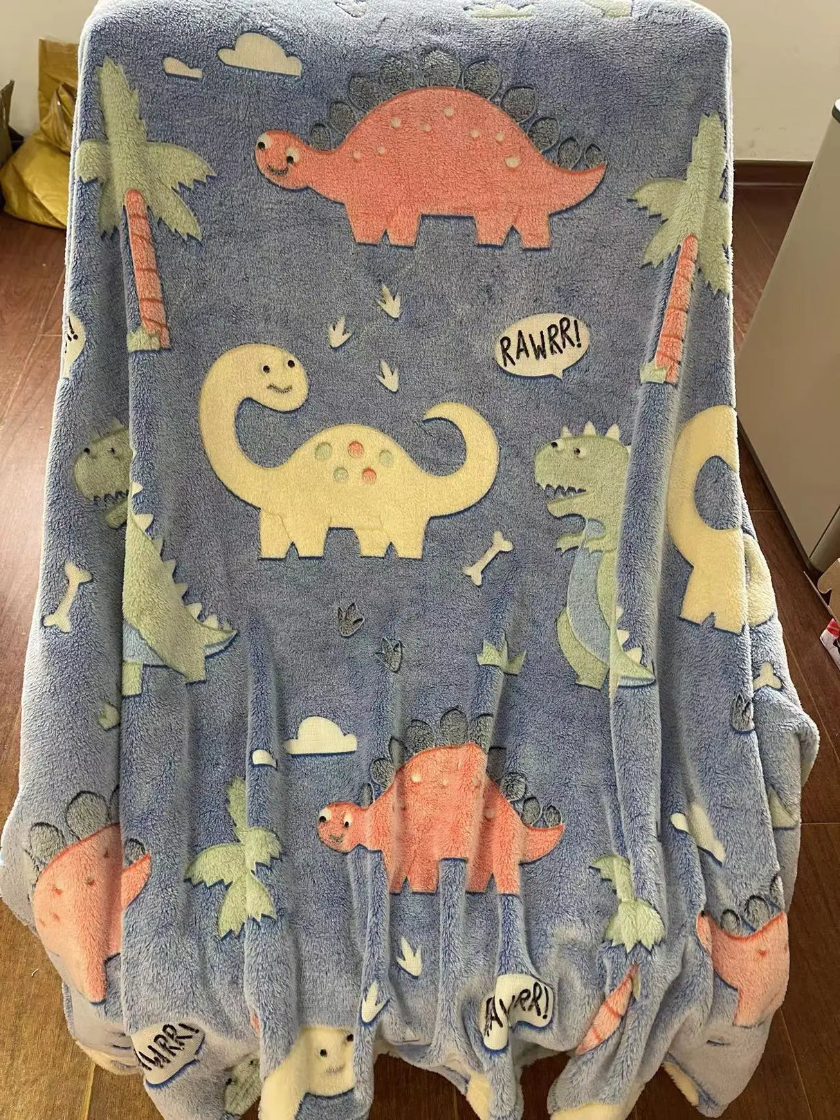 Glow in The Dark Throw Blanket Luminous Unicorns