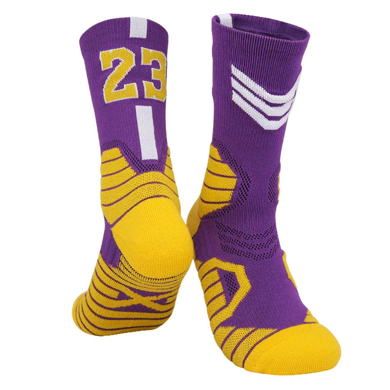 5 Pairs Men's Athletic Crew Socks Performance