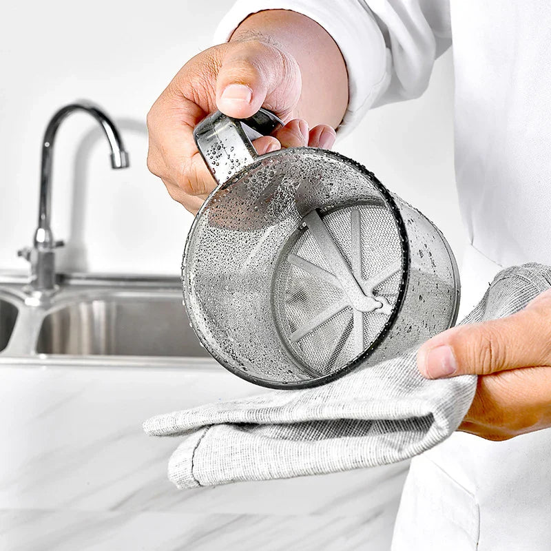 Stainless Steel Mesh Shaker Sieve Cup Crank Flour