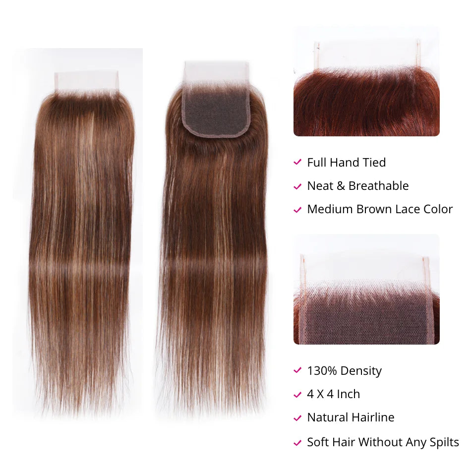 UNice Hair Blonde Highlight Human Hair Bundles With