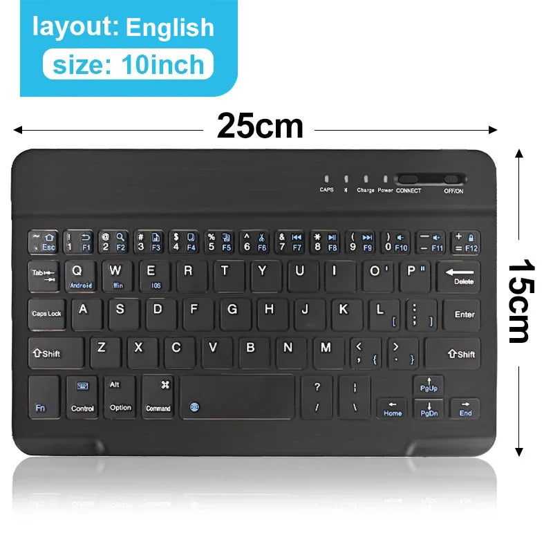Wireless Bluetooth Keyboard 10inch Backlit Keyboard Backlight Touchpad