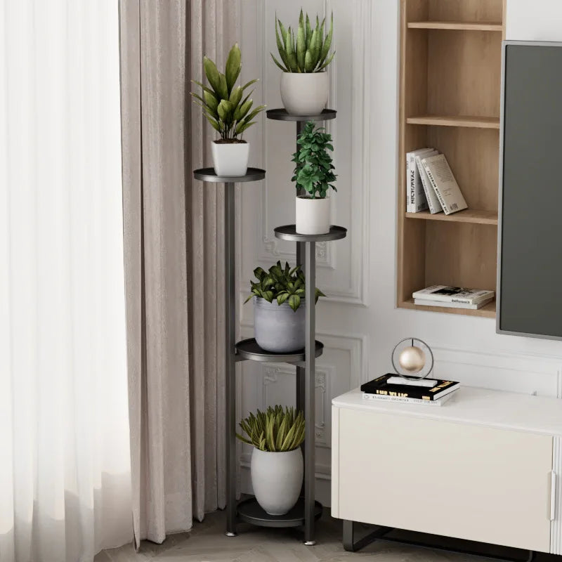 Multi-Storey Iron Shelves For Plant Floor-To-Ceiling Balcony Pot
