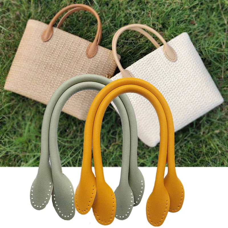2 Pcs Detachable PU Leather bag Handle Lady