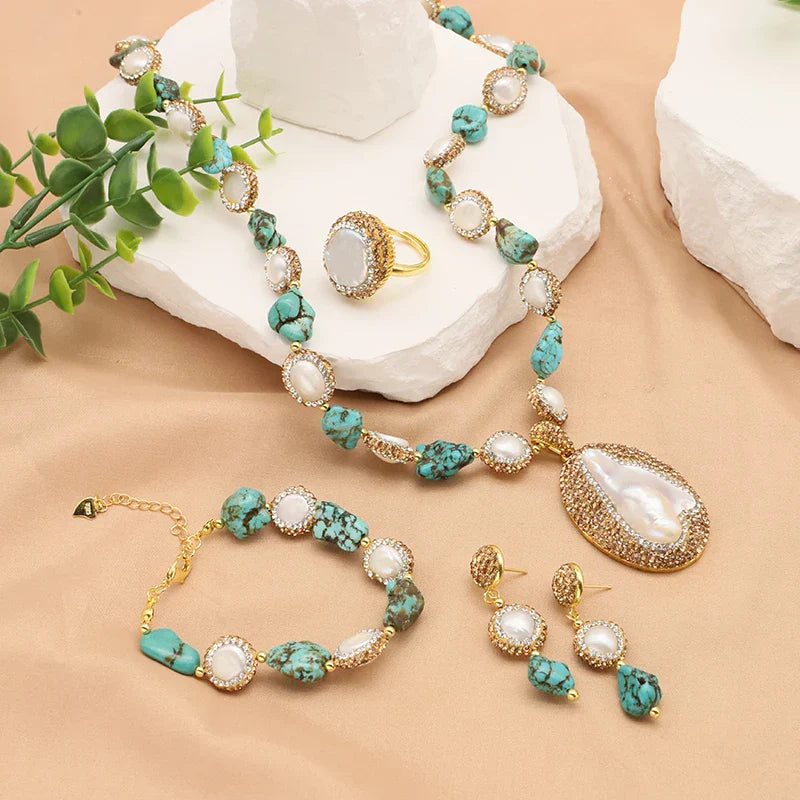 GLSEEVO Natural Baroque Shaped Pearl Women Jewelry Necklace