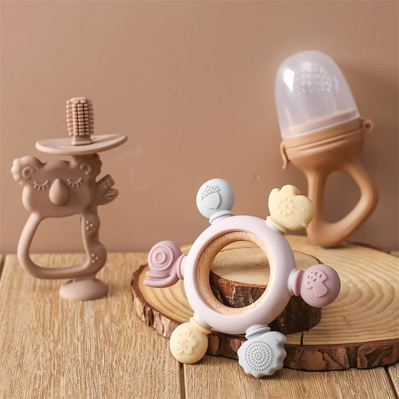 1Set Baby Silicone Koala Training Toothbrush Food Grade
