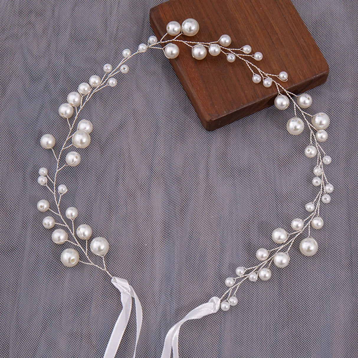 Bridal Sweet Headband Headpieces Banquet Pearls Headdress Simple