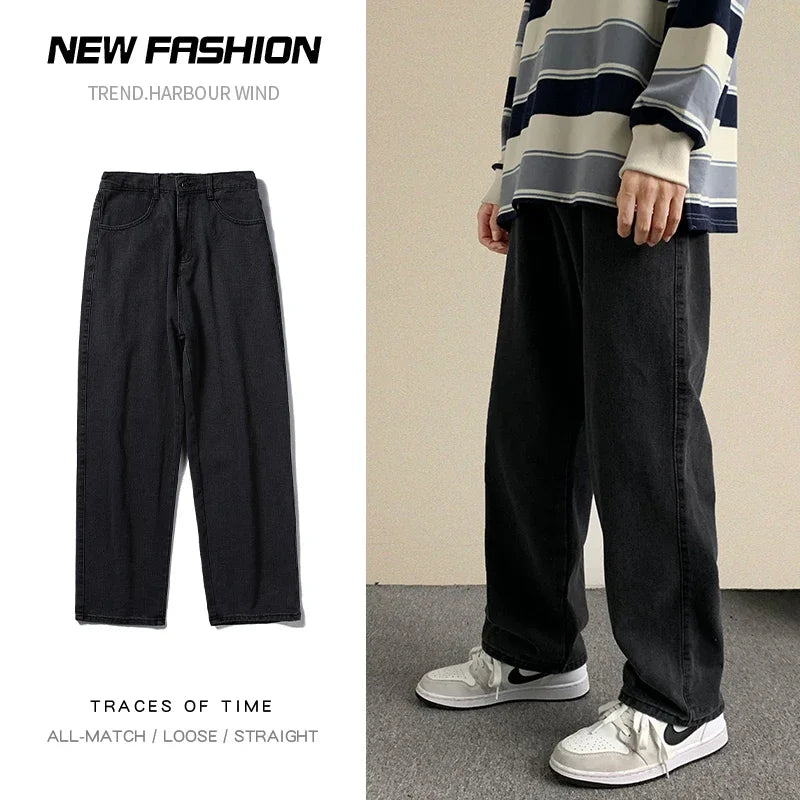 2024 New Streetwear Baggy Jeans Men Korean Fashion