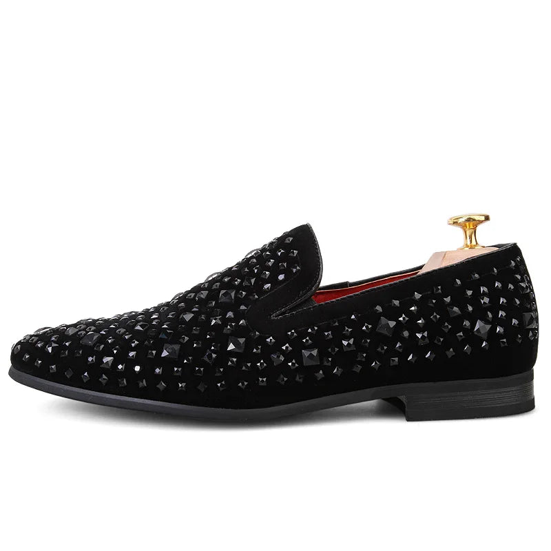 Black Spikes 2022 New Brand Mens Loafers Luxury