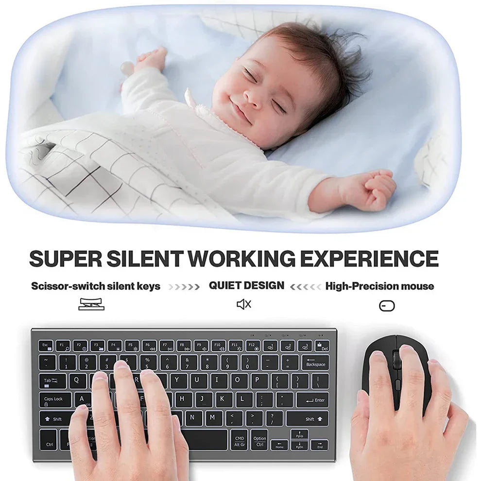 Mofi Wireless Backlit Keyboard and Mouse Combo Bluetooth