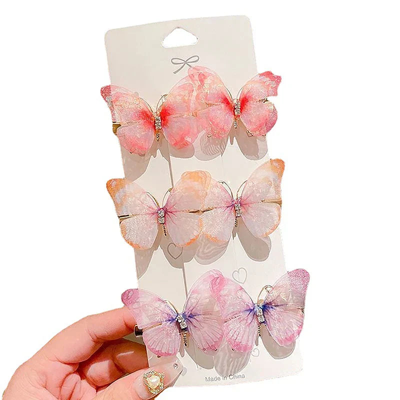 1pc Random Colorful Butterfly Hairpins Girl Hair Clips
