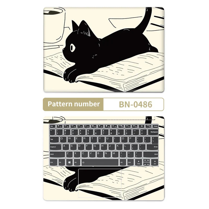 Laptop Skins Stickers Cat Cover Vinly Skin 13.3"15.6"17"Cartoon