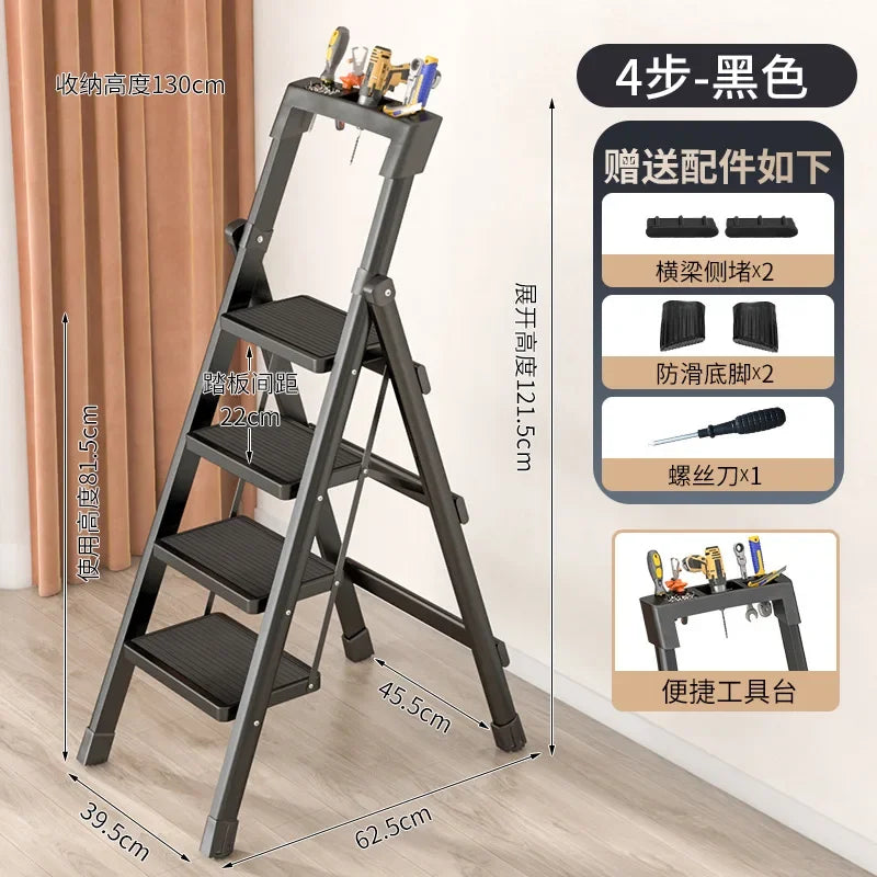 Folding Ladder Carbon Steel Protable Ladder Chair Strong