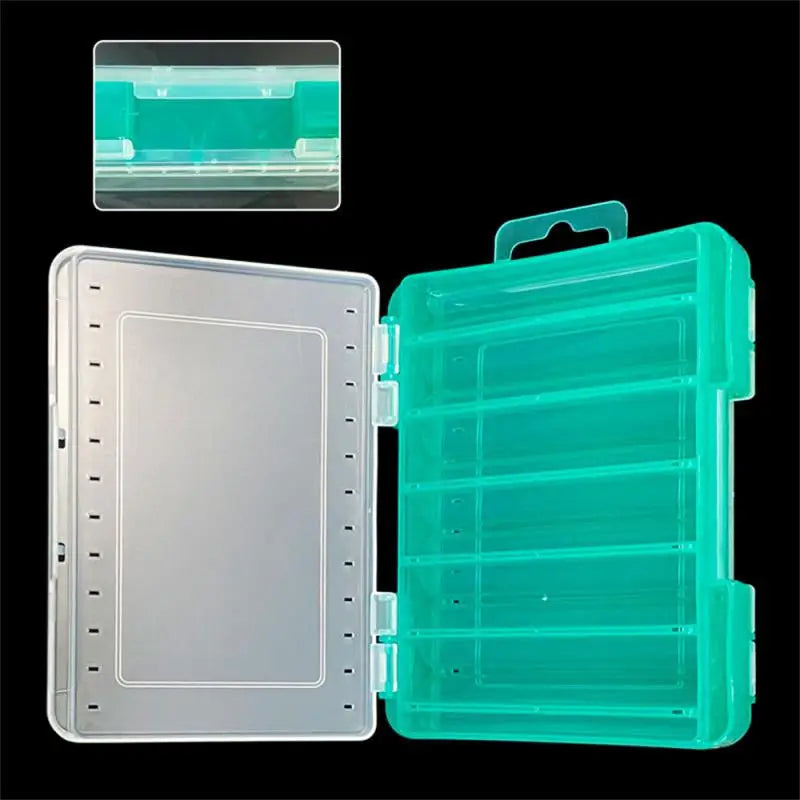 Fishing Tackle Box Lure Storage 14 Compartments Double