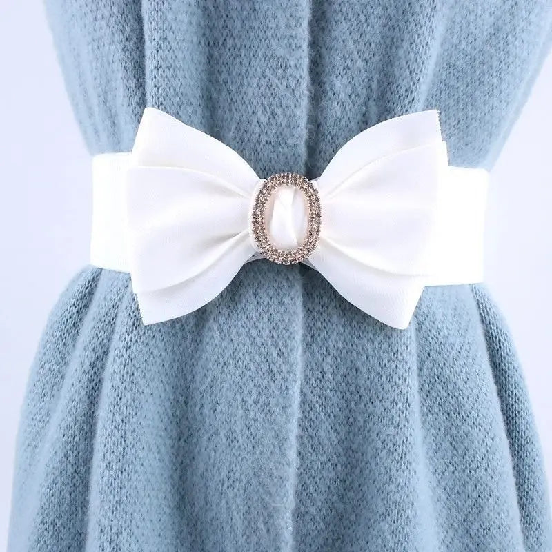 Diamond Glitter Bow Tie Waistbelt for Girls with