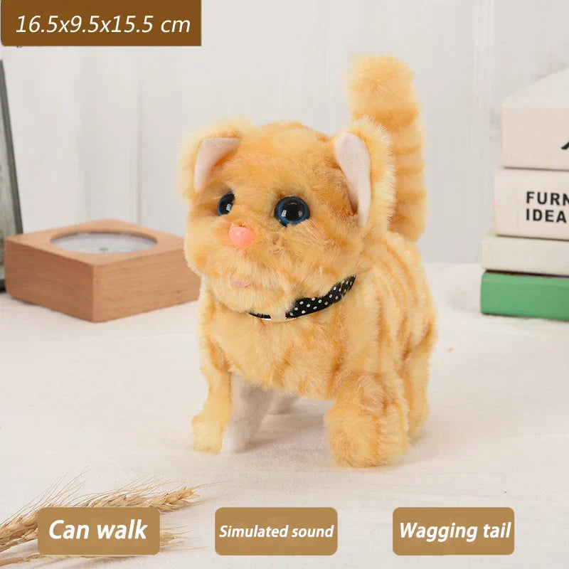 New Walking Kitty Plush Toy Electric Interactive Cat