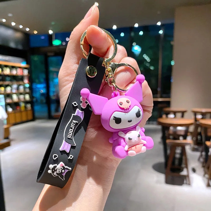 Wholesale Kawaii Sanrio Kuromi Keychain Pvc Doll Key