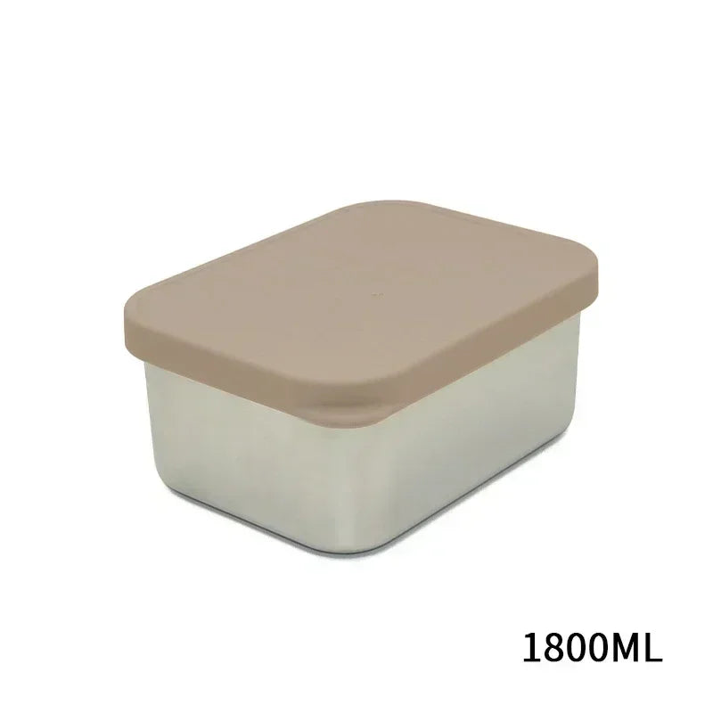 Bpa Free Lunch Box Stainless Steel White Silicone