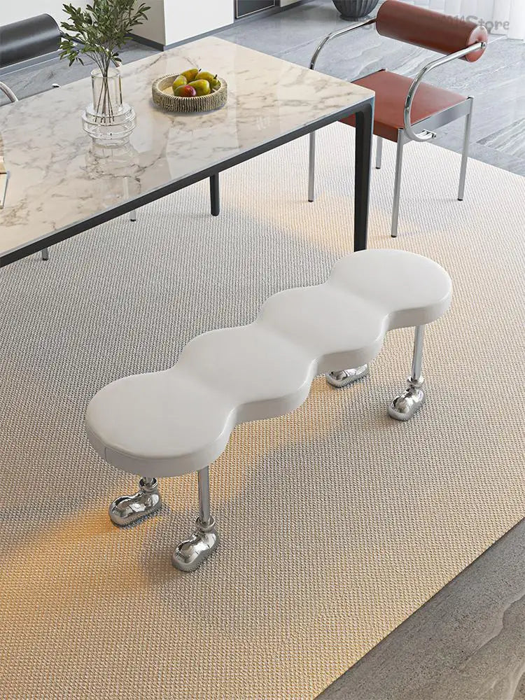 Internet Celebrity French Style Bench Cream Style Stainless