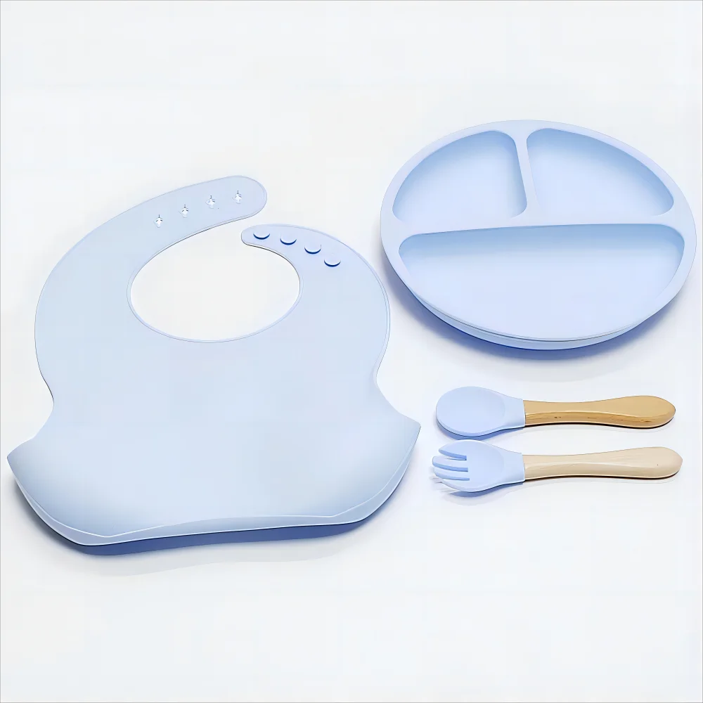 Children's silicone tableware sets baby complementary bowl baby