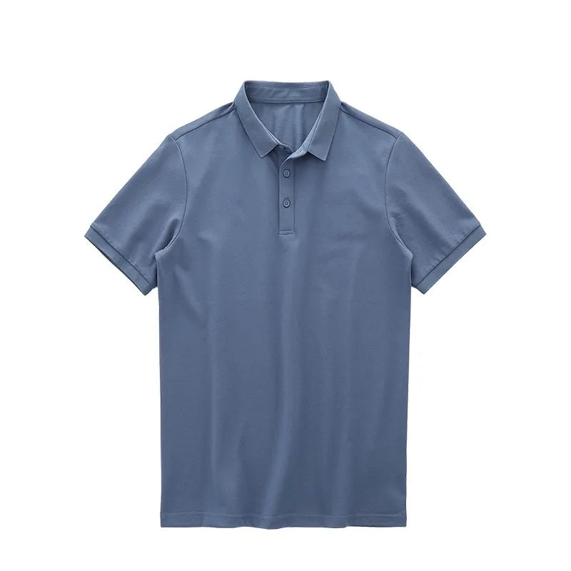 Dukeen Solid Color Polo Shirts for Men Short-Sleeved