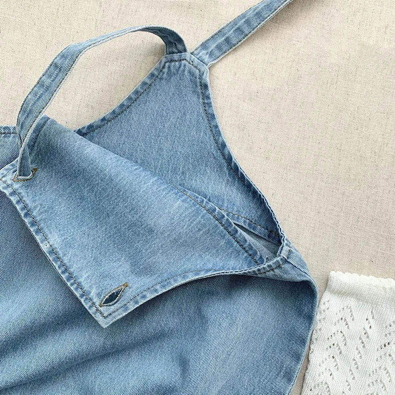 2023 Baby Boy Girl Romper Cowboy Sleeveless Jumpsuit