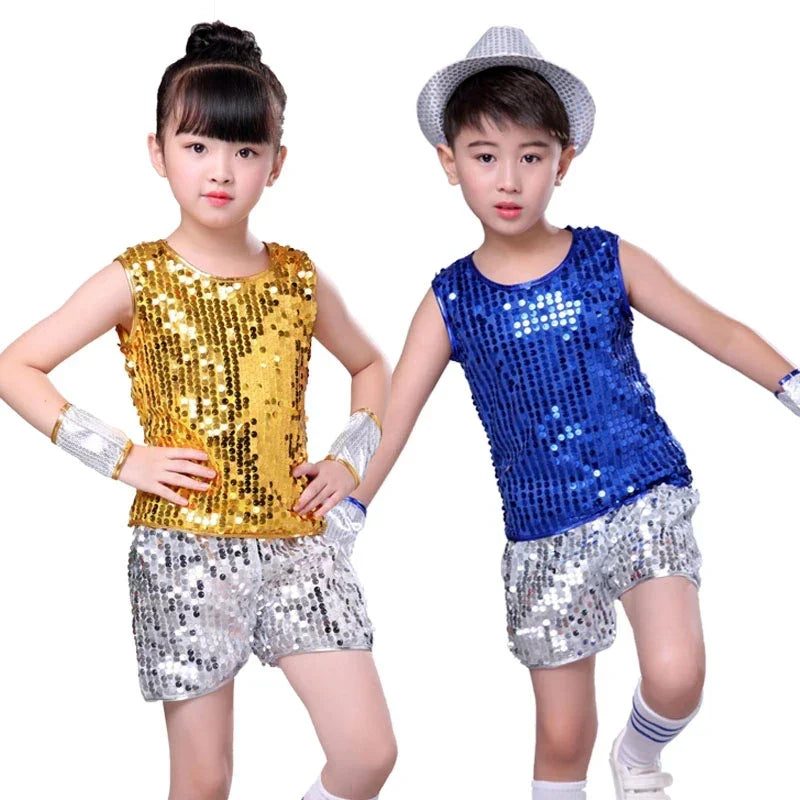 Children's Jazz Dance Suits Children's Day Sequined Costumes