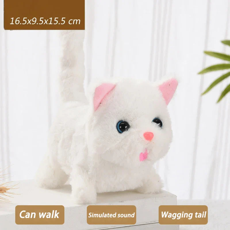 New Walking Kitty Plush Toy Electric Interactive Cat