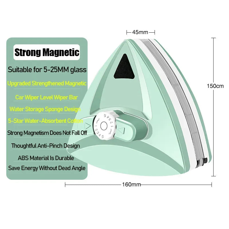 Double Side Magnet Cleaner Brush Adjustable Magnetic Glass