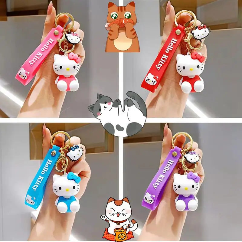 Kawaii Sanrio Hello Kitty Keychain Cartoon Doll Cute
