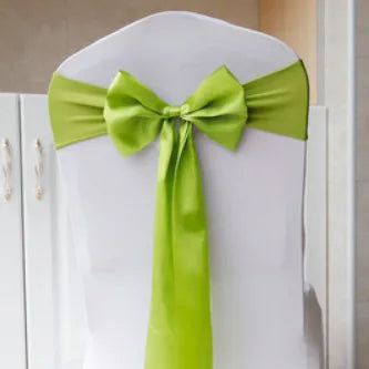 10pcs/50pcs Satin Spandex Chair Bow Band Ribbon Chair