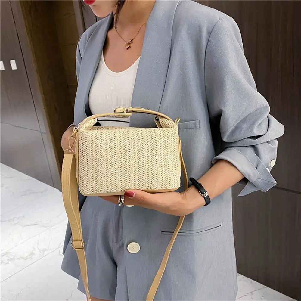 With Hardware Lock Crossbody Bag Trendy Large Capacity