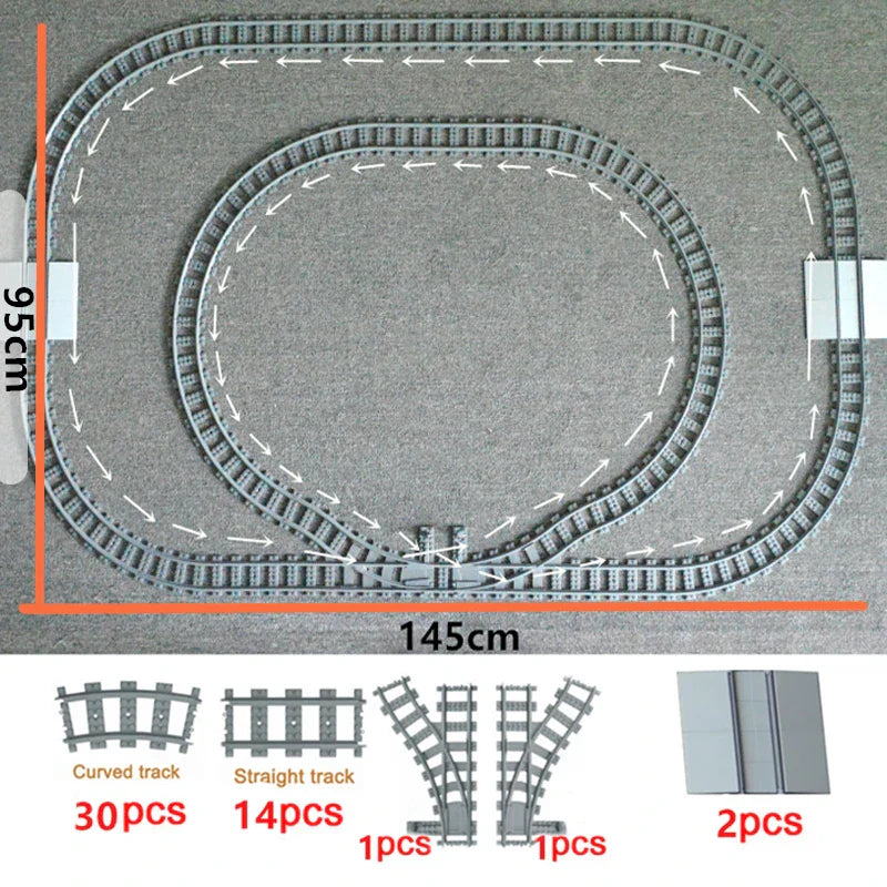City Train Tracks Forked Flexible Railway Bridge Rail
