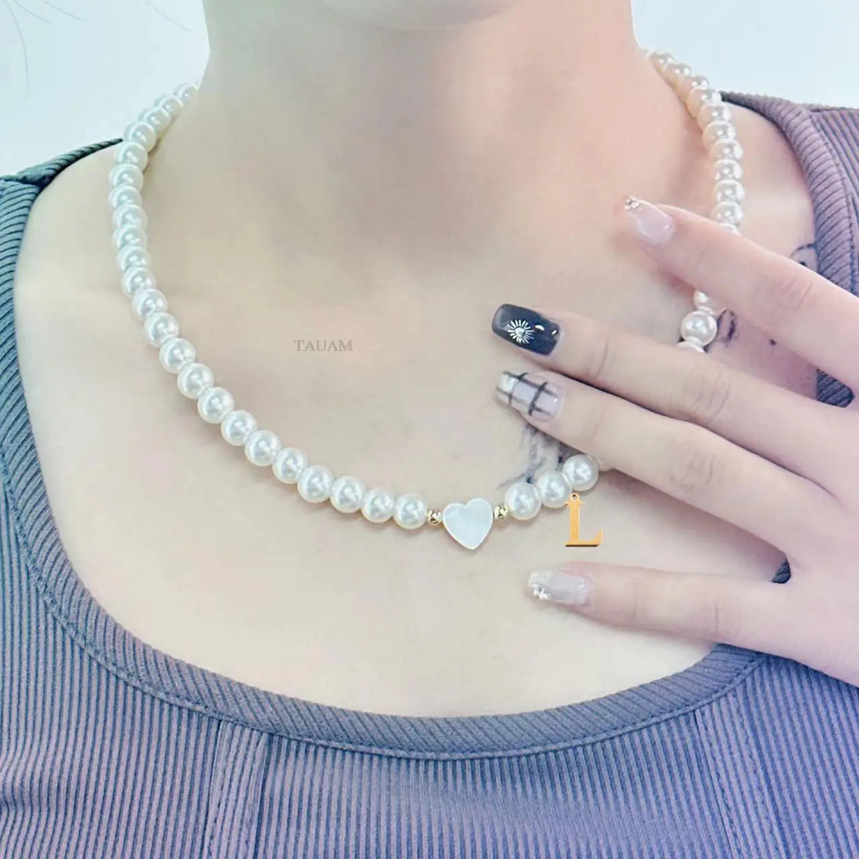 New Trendy Stainless Steel 26 Letter Shell Heart