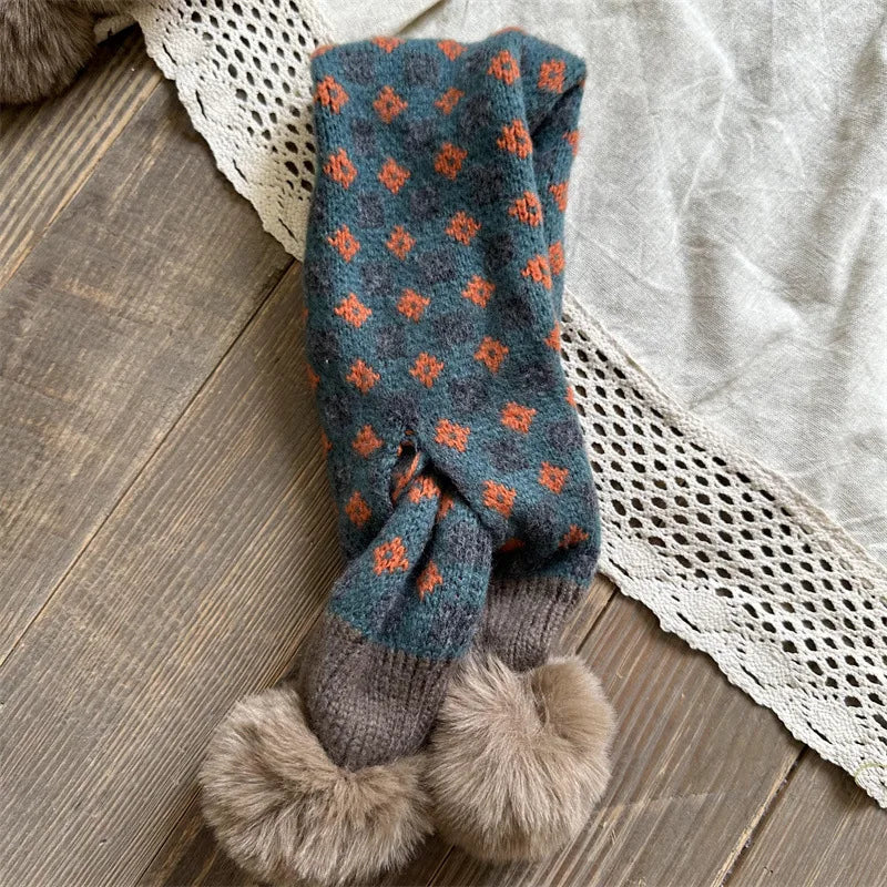 deer jonmi Korean Style New Winter Children Plaid