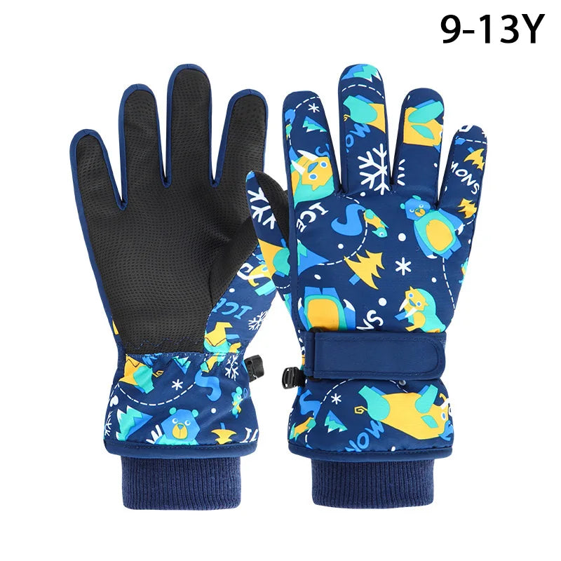 Winter Kids Ski Gloves for Boys Girls Snow