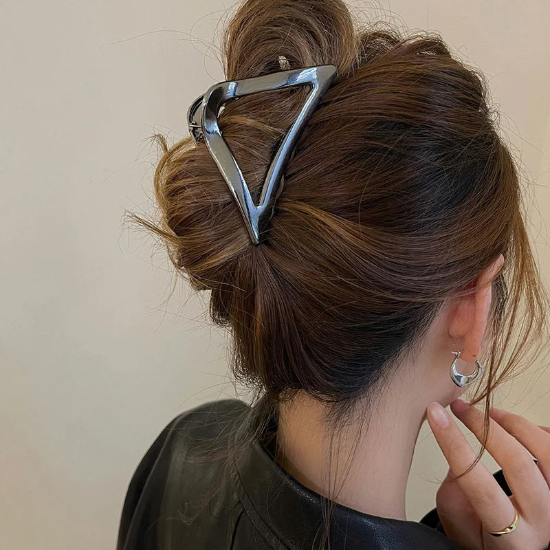 Metal Geometric Triangle Hair Claws Girls Popular Hair