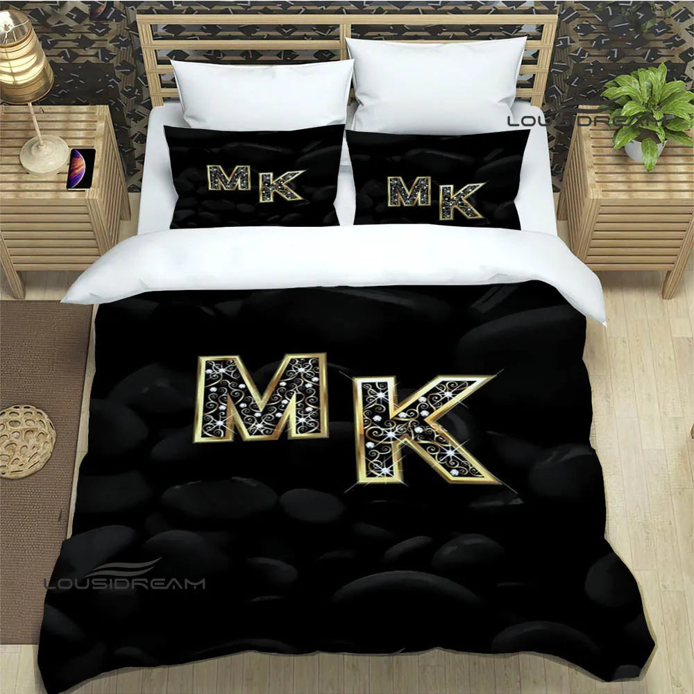 M-Michael-Kors logo printed Bedding Sets exquisite supplies set