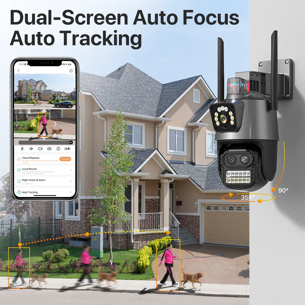 9MP Three Lens WIFI IP Camera 4K HD