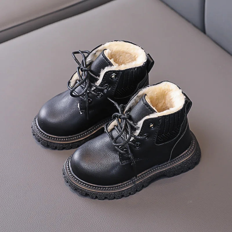 Cozy Plush Lining Children Snow Boots Anti-skid Soft